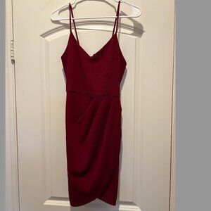 NWT Lulus Forever Your Girl Wine Red Bodycon Dress- SMALL